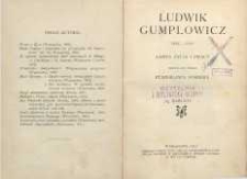 Ludwik Gumplowicz 1838-1909 : zarys życia i pracy