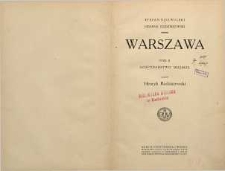 Warszawa T. 2. Gospodarstwo miejskie