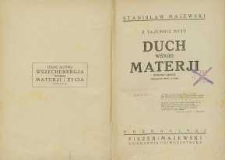 Duch wśród materji