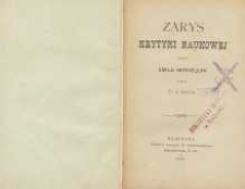 Zarys krytyki naukowej