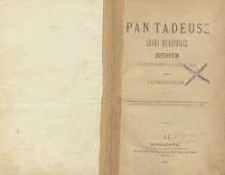 Pan Tadeusz Adama Mickiewicza : studyum estetyczno-literackie