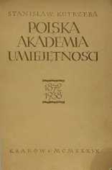Polska Akademia Umiejętności 1872-1938