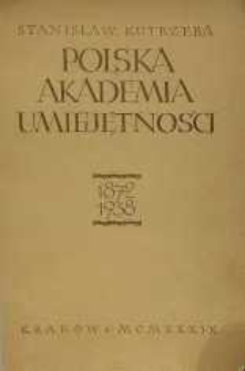 Polska Akademia Umiejętności 1872-1938