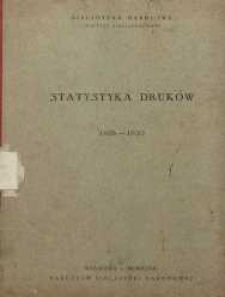Statystyka druków 1928-1930