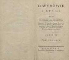 O wymowie i stylu T. 4, cz. 2