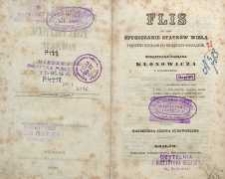 Flis to jest spuszczanie statk&oacute;w Wisłą i inszemi rzekami do niej przypadającemi