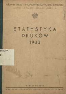 Statystyka druków 1933