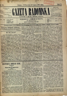 Gazeta Radomska, 1885, R. 2, nr 53