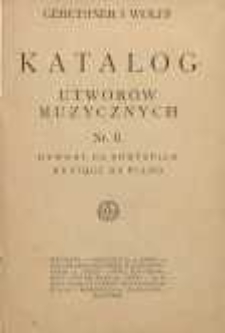 Katalog utworów muzycznych; nr 2 : utwory na fortepian Musique de piano