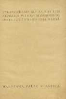 Sprawozdanie XLV za rok 1926 z działalności Kasy Mianowskiego, Instytutu Popierania Nauki