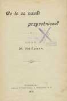 Co to są nauki przyrodnicze?