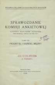 Sprawozdanie Komisji Ankietowej : badania warunków i kosztów produkcji oraz wymiany T. 8, Przemysł i handel mięsny