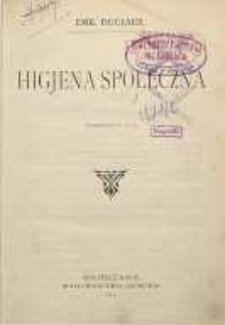 Higjena społeczna