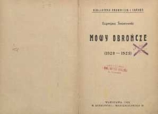 Mowy obrończe : (1920-1925)
