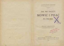 Jak nie należy mówić i pisać po polsku