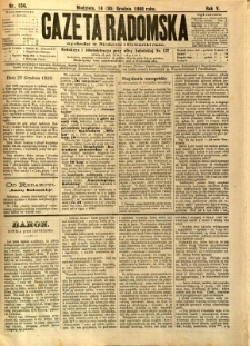 Gazeta Radomska, 1888, R. 5, nr 104