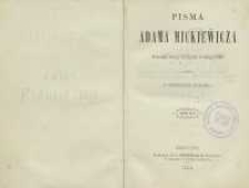 Pisma Adama Mickiewicza T. 8 : Rzecz o literaturze słowiańskiej wykładnia w Kollegium Francuskiem