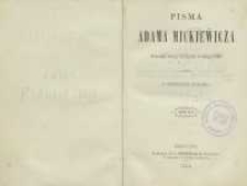 Pisma Adama Mickiewicza T. 8 : Rzecz o literaturze słowiańskiej wykładnia w Kollegium Francuskiem