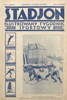 Stadjon : Ilustrowany Tygodnik Sportowy, 1929, R. 7, nr 3