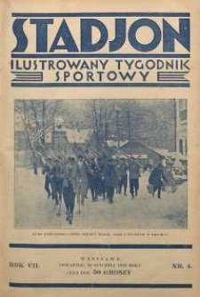 Stadjon : Ilustrowany Tygodnik Sportowy, 1929, R. 7, nr 4