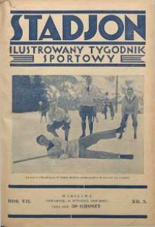 Stadjon : Ilustrowany Tygodnik Sportowy, 1929, R. 7, nr 5
