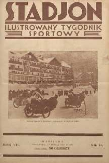 Stadjon : Ilustrowany Tygodnik Sportowy, 1929, R. 7, nr 11