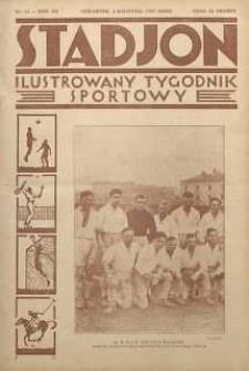 Stadjon : Ilustrowany Tygodnik Sportowy, 1929, R. 7, nr 14