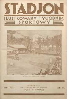 Stadjon : Ilustrowany Tygodnik Sportowy, 1929, R. 7, nr 16