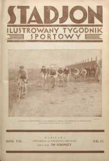 Stadjon : Ilustrowany Tygodnik Sportowy, 1929, R. 7, nr 17