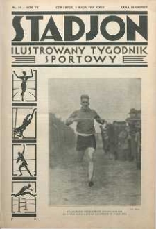 Stadjon : Ilustrowany Tygodnik Sportowy, 1929, R. 7, nr 18