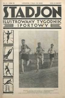 Stadjon : Ilustrowany Tygodnik Sportowy, 1929, R. 7, nr 19