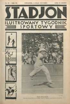 Stadjon : Ilustrowany Tygodnik Sportowy, 1929, R. 7, nr 20