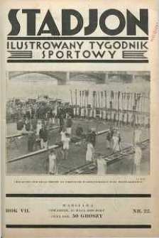 Stadjon : Ilustrowany Tygodnik Sportowy, 1929, R. 7, nr 22