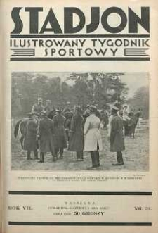 Stadjon : Ilustrowany Tygodnik Sportowy, 1929, R. 7, nr 23