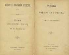Pisma wierszem i prozą