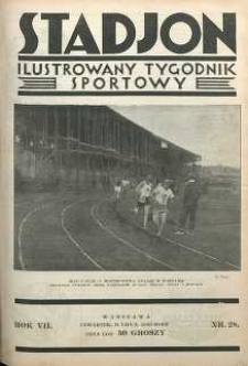 Stadjon : Ilustrowany Tygodnik Sportowy, 1929, R. 7, nr 28