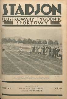 Stadjon : Ilustrowany Tygodnik Sportowy, 1929, R. 7, nr 29