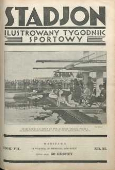 Stadjon : Ilustrowany Tygodnik Sportowy, 1929, R. 7, nr 35