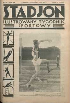 Stadjon : Ilustrowany Tygodnik Sportowy, 1929, R. 7, nr 38
