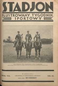 Stadjon : Ilustrowany Tygodnik Sportowy, 1929, R. 7, nr 42