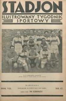 Stadjon : Ilustrowany Tygodnik Sportowy, 1929, R. 7, nr 47