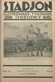 Stadjon : Ilustrowany Tygodnik Sportowy, 1929, R. 7, nr 49