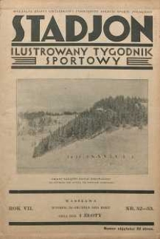 Stadjon : Ilustrowany Tygodnik Sportowy, 1929, R. 7, nr 52/53