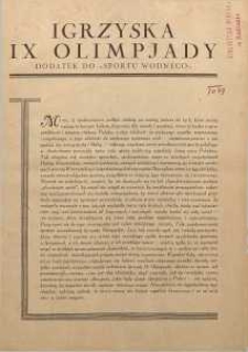 Stadjon : Ilustrowany Tygodnik Sportowy, 1929, R. 7, dod. Igrzyska IX Olimpjady