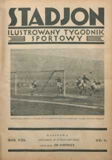 Stadjon : Ilustrowany Tygodnik Sportowy, 1930, R. 8, nr 8