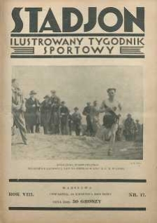 Stadjon : Ilustrowany Tygodnik Sportowy, 1930, R. 8, nr 17