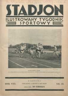 Stadjon : Ilustrowany Tygodnik Sportowy, 1930, R. 8, nr 23