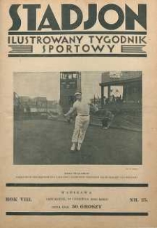 Stadjon : Ilustrowany Tygodnik Sportowy, 1930, R. 8, nr 25