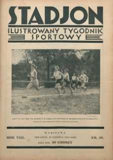 Stadjon : Ilustrowany Tygodnik Sportowy, 1930, R. 8, nr 26