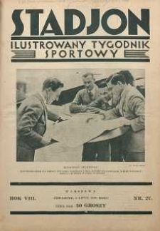 Stadjon : Ilustrowany Tygodnik Sportowy, 1930, R. 8, nr 27